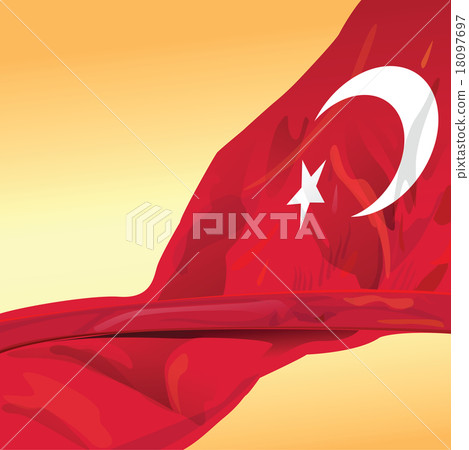 Republic of Turkey flag wave in the wind of win Republic of Turkey flag wave in the wind of win 18097697