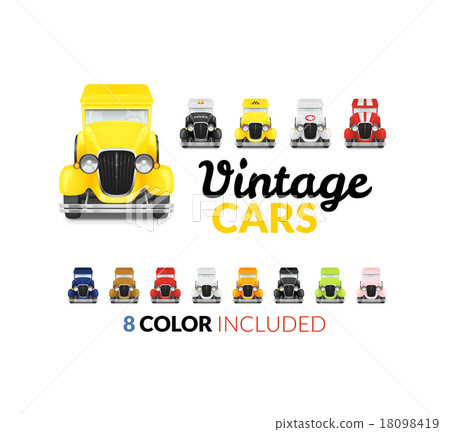 Set Retro Car Icon Set Retro Car Icon 18098419