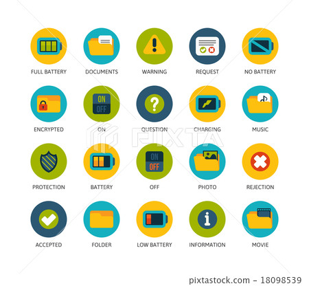 Round icons thin flat design, modern line stroke - Stock Illustration ...