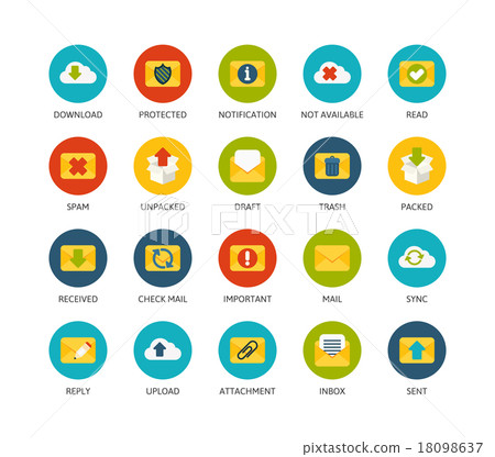 Round icons thin flat design, modern line stroke Round icons thin flat design, modern line stroke 18098637