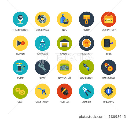 Round icons thin flat design, modern line stroke Round icons thin flat design, modern line stroke 18098643