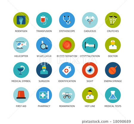 Round icons thin flat design, modern line stroke 18098689
