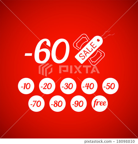 Sale symbol with percent discount, tag and dollar Sale symbol with percent discount, tag and dollar 18098810