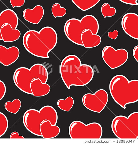 Heart Love Seamless Pattern Background Vector - Stock Illustration ...