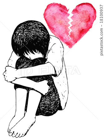 A child whose heart was hurt 18100937