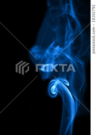 Abstract blue smoke on black background Abstract blue smoke on black background 18102792