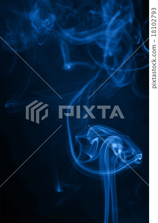Abstract blue smoke on black background Abstract blue smoke on black background 18102793