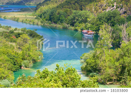 Waterfalls on Krka River. National Park, Croatia 18103800