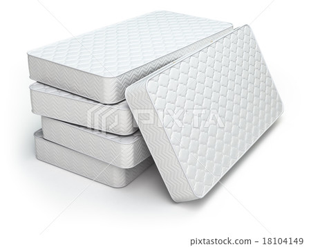 White mattress isolated on white White mattress isolated on white 18104149
