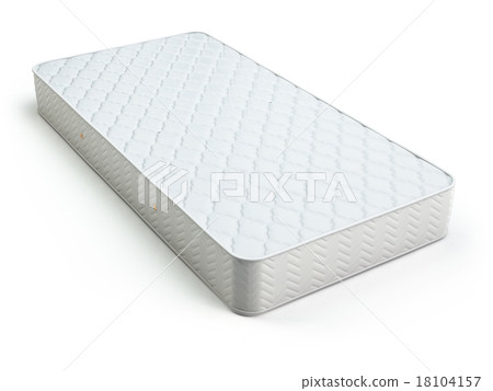 White mattress isolated on white. 18104157