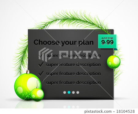 Abstract web message box with Christmas decoration - Stock Illustration ...