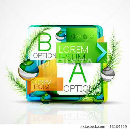 Abstract web message box with Christmas decoration - Stock Illustration ...
