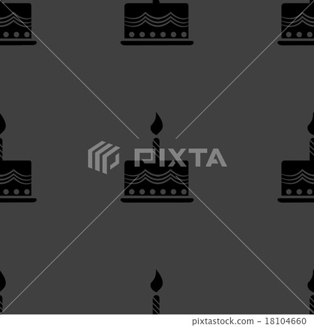 cake web icon. flat design. Seamless gray pattern. cake web icon. flat design. Seamless gray pattern. 18104660