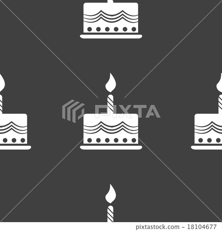 cake web icon. flat design. Seamless gray pattern. cake web icon. flat design. Seamless gray pattern. 18104677