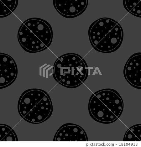 Pizza web icon. flat design. Seamless gray pattern Pizza web icon. flat design. Seamless gray pattern 18104918