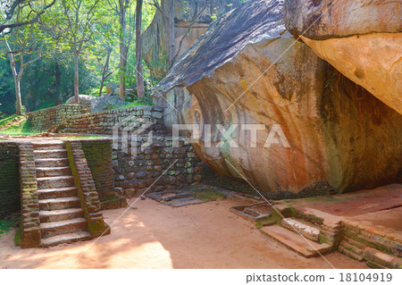 Stairway in Sigiriya Lion Castle Stairway in Sigiriya Lion Castle 18104919