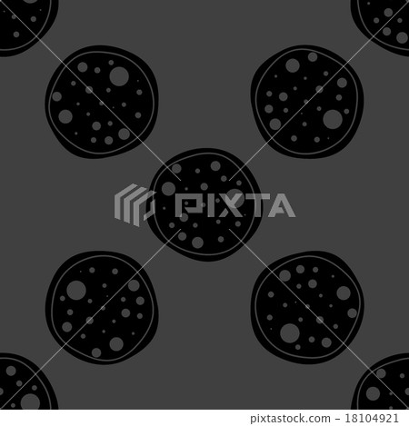 Pizza web icon. flat design. Seamless gray pattern Pizza web icon. flat design. Seamless gray pattern 18104921