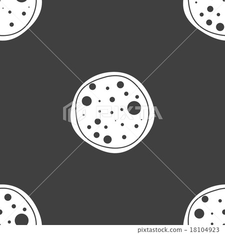 Pizza web icon. flat design. Seamless gray pattern Pizza web icon. flat design. Seamless gray pattern 18104923