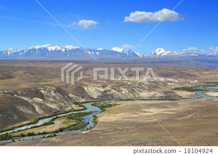 landscape with river in Altai mountains landscape with river in Altai mountains 18104924