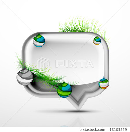 Modern abstract speech bubble with Christmas Modern abstract speech bubble with Christmas 18105259