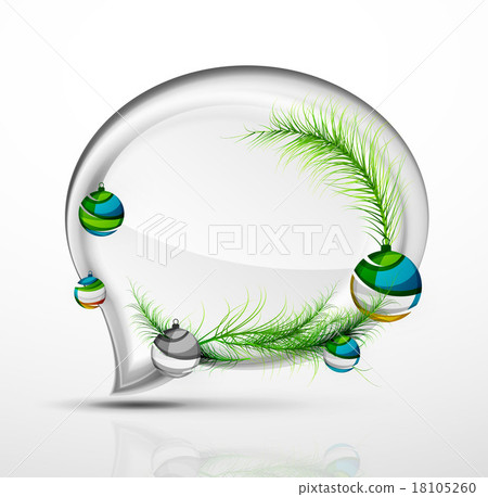 Modern abstract speech bubble with Christmas Modern abstract speech bubble with Christmas 18105260