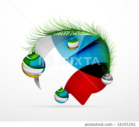Modern abstract speech bubble with Christmas 18105262