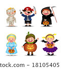 Cute Halloween Kids  In Trick Or Treat Costumes 18105405