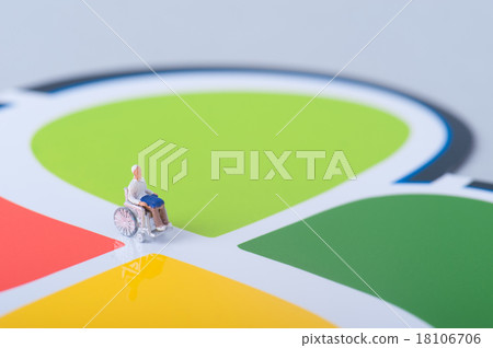 Elderly people and elderly people in wheelchair 18106706