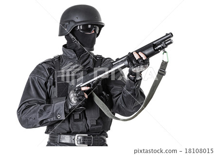 police officer with shotgun police officer with shotgun 18108015