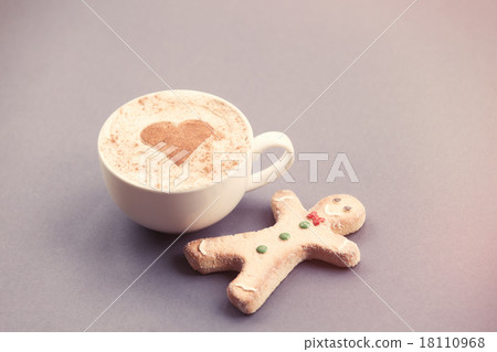 cappuccino and gingerbread man cappuccino and gingerbread man 18110968