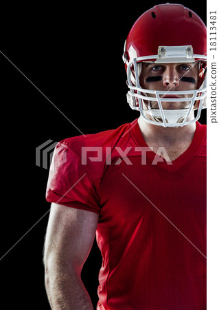American football player looking at camera 18113481