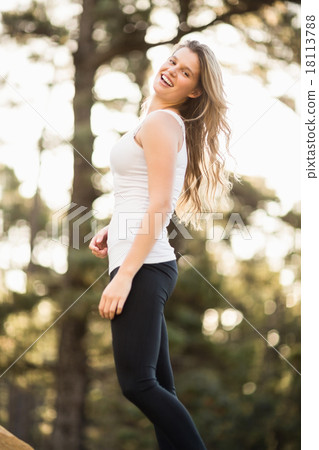 Young happy jogger looking at the camera Young happy jogger looking at the camera 18113788