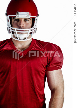 American football player looking at camera American football player looking at camera 18115834