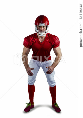 American football player looking at camera American football player looking at camera 18116838
