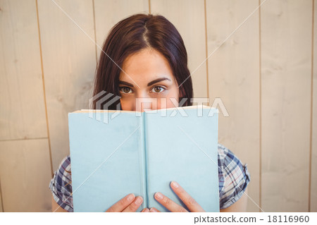 Pretty hipster reading blue book Pretty hipster reading blue book 18116960