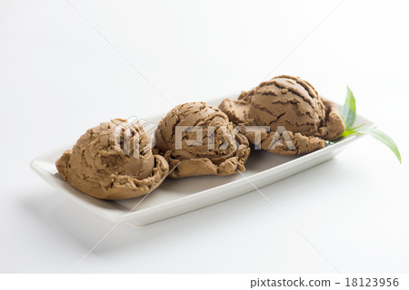 Chocolate ice cream close up 18123956