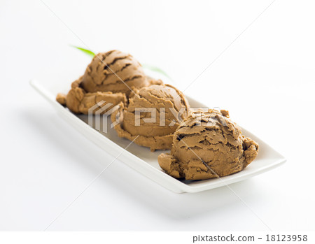 Chocolate ice cream  close up  18123958