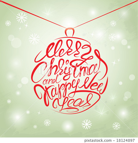 Merry Christmas and Happy New Year Card Merry Christmas and Happy New Year Card 18124897