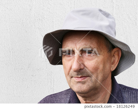Closeup portrait of a happy aged man Closeup portrait of a happy aged man 18126249