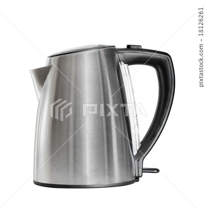 stainless electric kettle isolated on white 18126261