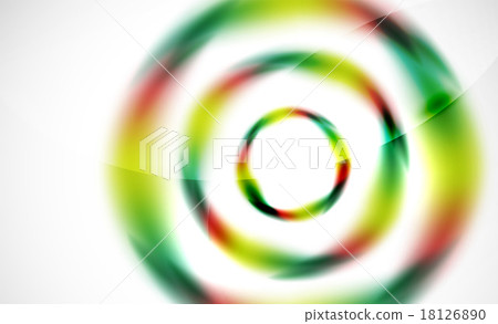 Glossy blurred swirl circle shapes abstract 18126890