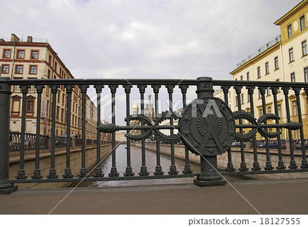 River Channel and Bridge Railings 18127555