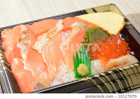Delicious salmon leaflet Delicious salmon leaflet 18127870