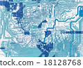 Blue abstract circuit board electronic background 18128768