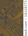 Circuit board industrial yellow - gray background 18128773