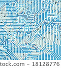 Circuit board light blue hi-tech texture 18128776