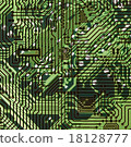Circuit board dark green hi-tech texture 18128777