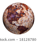 Terrestrial globe - corrosion stains on iron 18128780