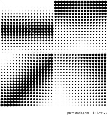 Set of 4 halftones. Vector illustration. 18129377