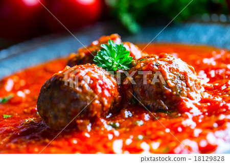 Meat balls. Italian and Mediterranean cuisine. 18129828